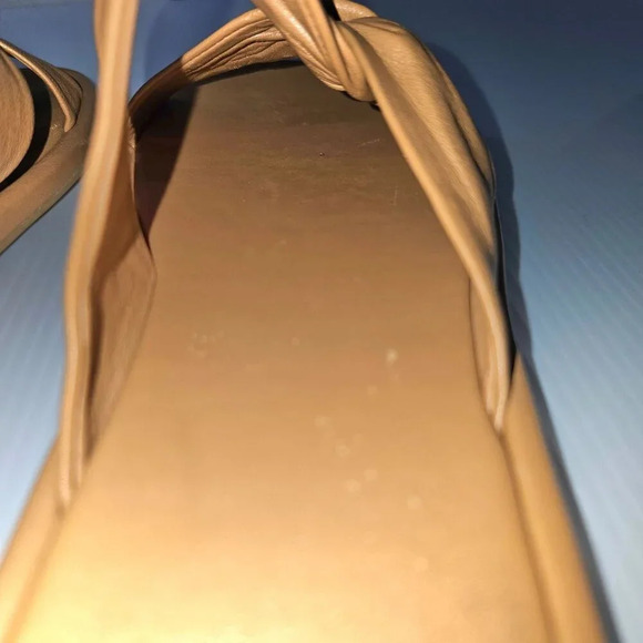 Paige Dana Sandal Womens Size 9.5 Toffee Tan Leather Twisted Slip On Slide - Picture 11 of 13